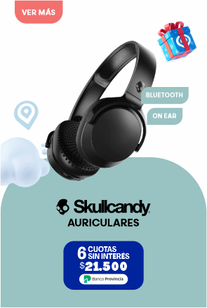Skullcandy AURICULARES 6 CUOTAS SIN INTERÉS $21.500 Banco Provincia